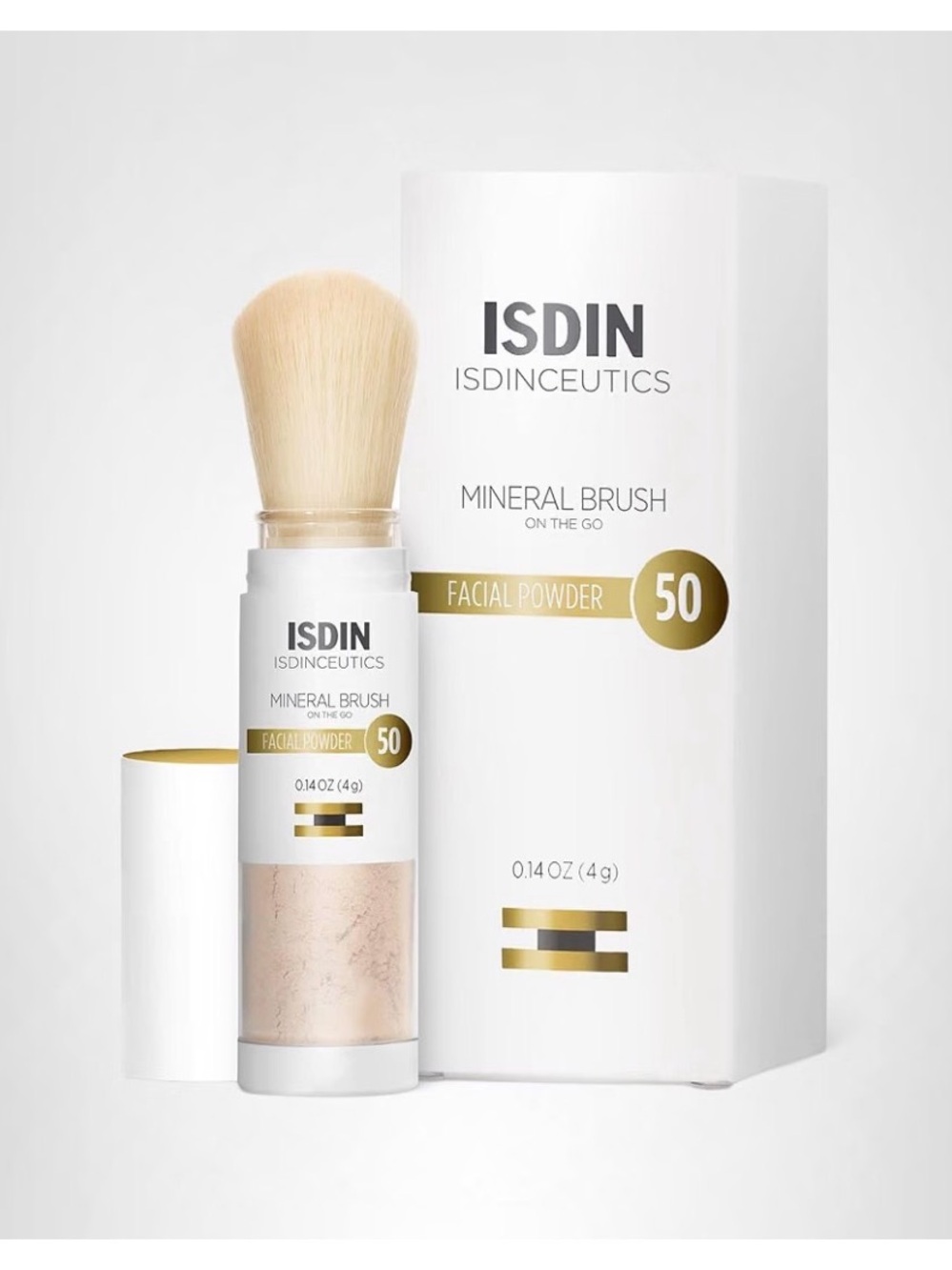 ISDIN Isdinceutics Mineral Brush-On Powder Sunscreen SPF 50, 0.14 oz